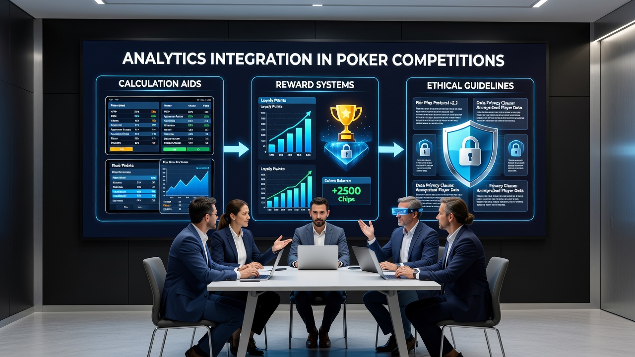 Analytics dashboards displaying real-time poker statistics and reward tracking interfaces
