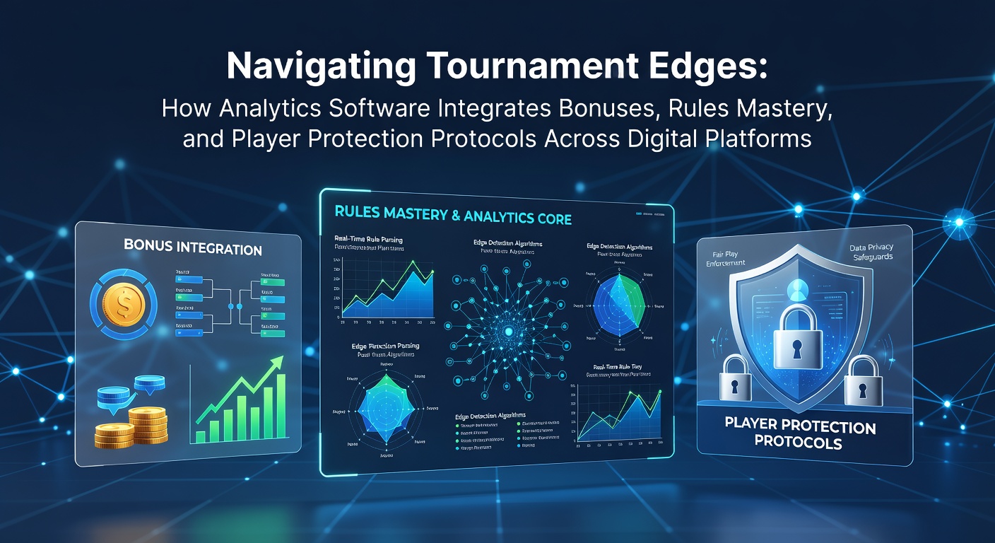 Analytics dashboard displaying integrated tournament data with bonus tracking and rule summaries