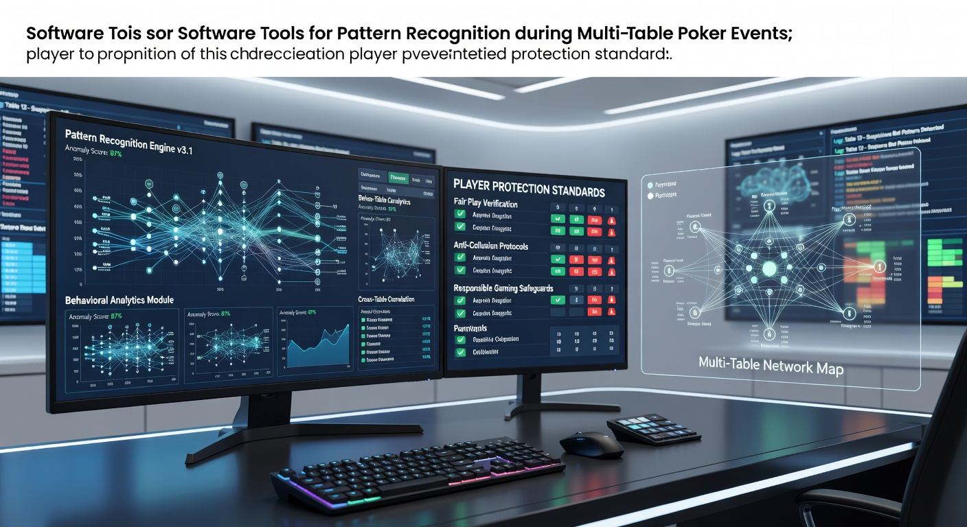 Dashboard view of pattern recognition software analyzing multiple poker tables simultaneously with heatmaps and alert indicators
